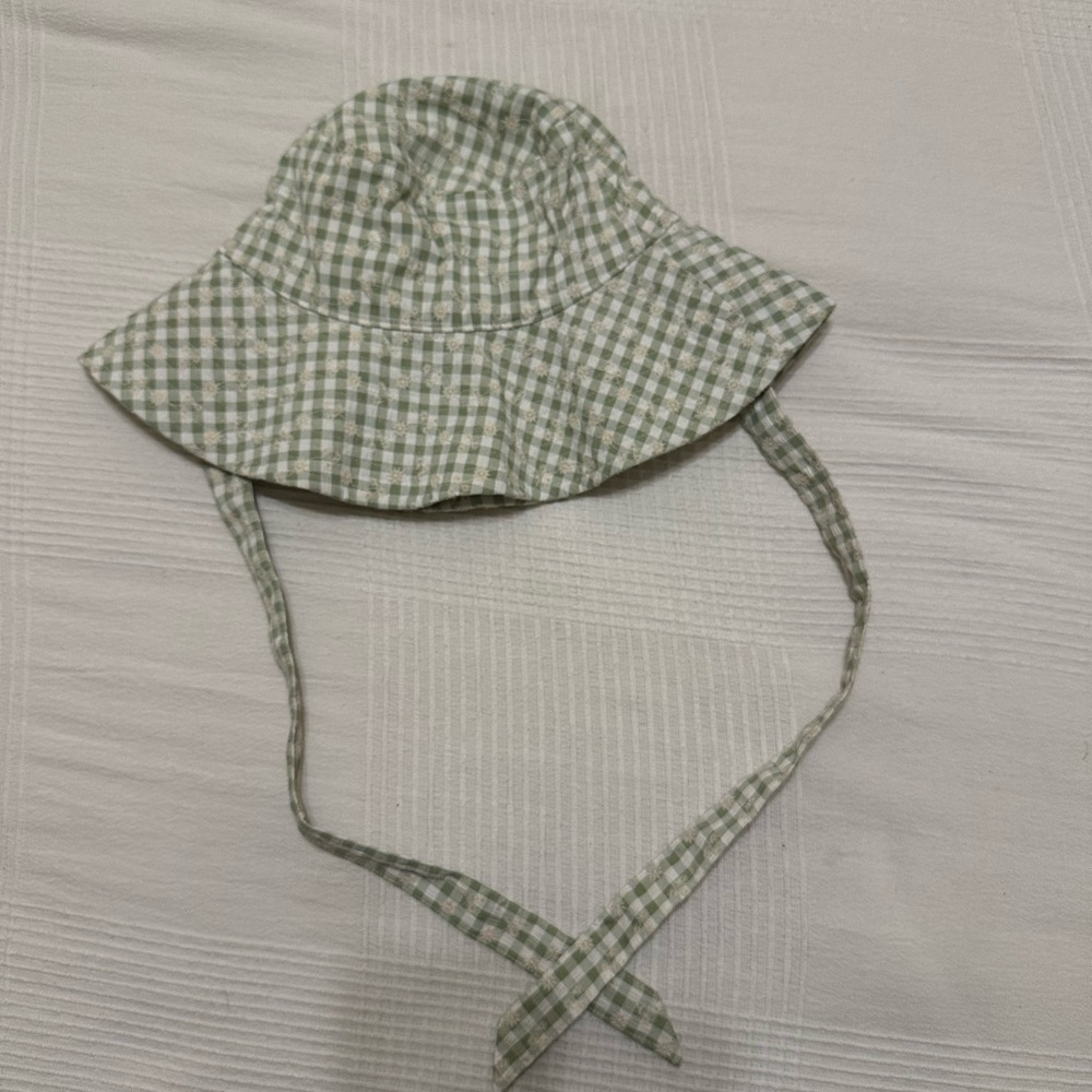 &otherstories Green Checkered Sun Hat